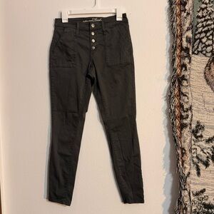 Women’s Universal Thread Gray-Green High-Rise Skinny Button-Fly Pants 2/26R